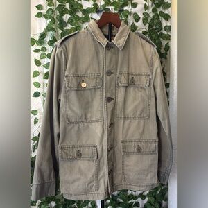 Anthropologie Khaki Military Field Jacket